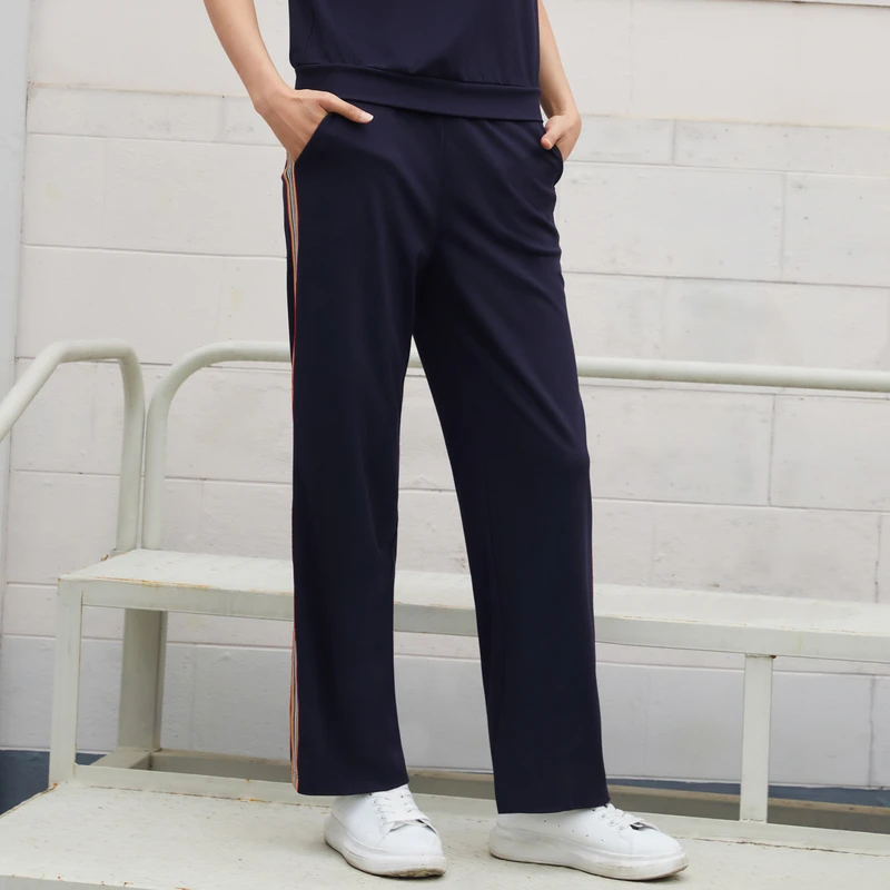 Toyzy夏季新时尚运动休闲气质显瘦垂感薄款直筒裤ZC64220050