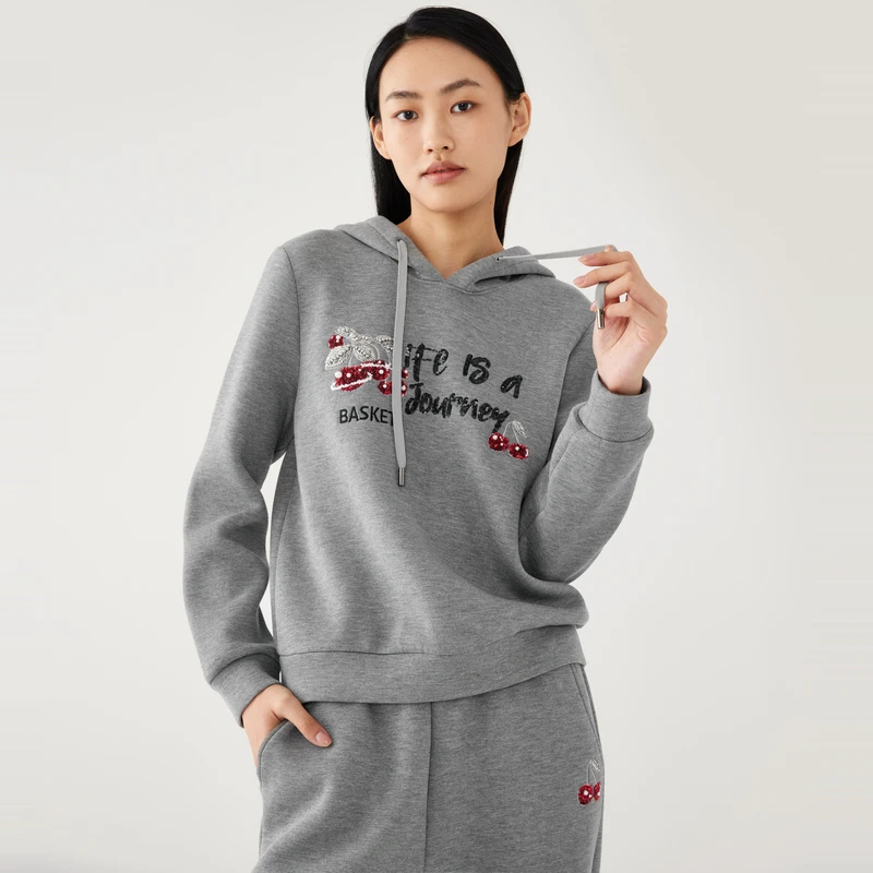 ToyzY秋季时尚洋气气质宽松连帽套装上衣7C53360320