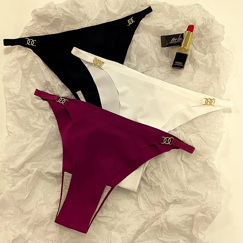 无痕字裤裤火辣金属女士棉裆部冰丝清凉性感新款2023内裤夏内衣
