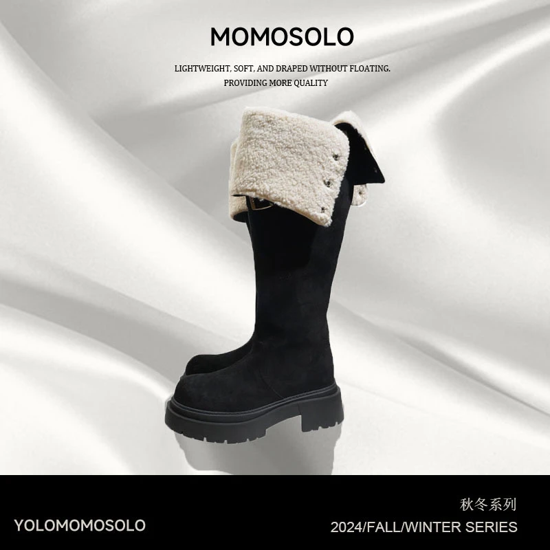MOMOSOLOYOLO清仓专属（YM268）马丁靴显瘦时尚百搭厚底过膝冬季