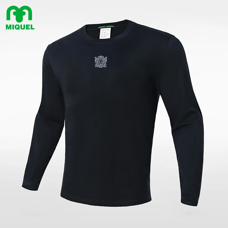 MIQUEL米盖尔服饰长袖T恤 棉感印花户外运动休闲圆领柔软亲肤套头