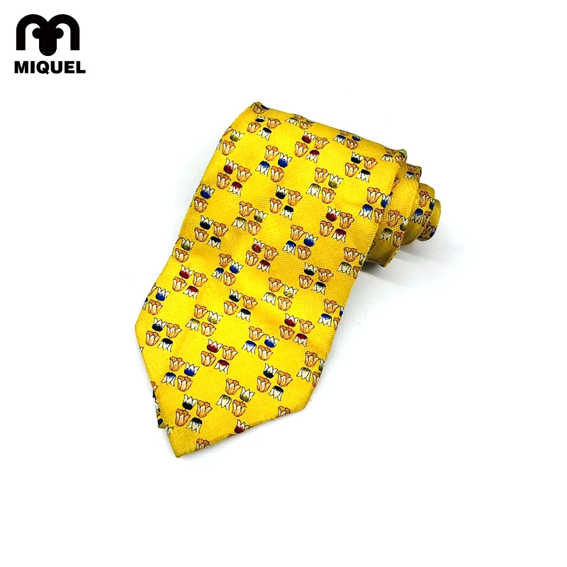 MIQUEL米盖尔商务男士桑蚕丝时尚高级感礼物正装轻奢潮流复古经典
