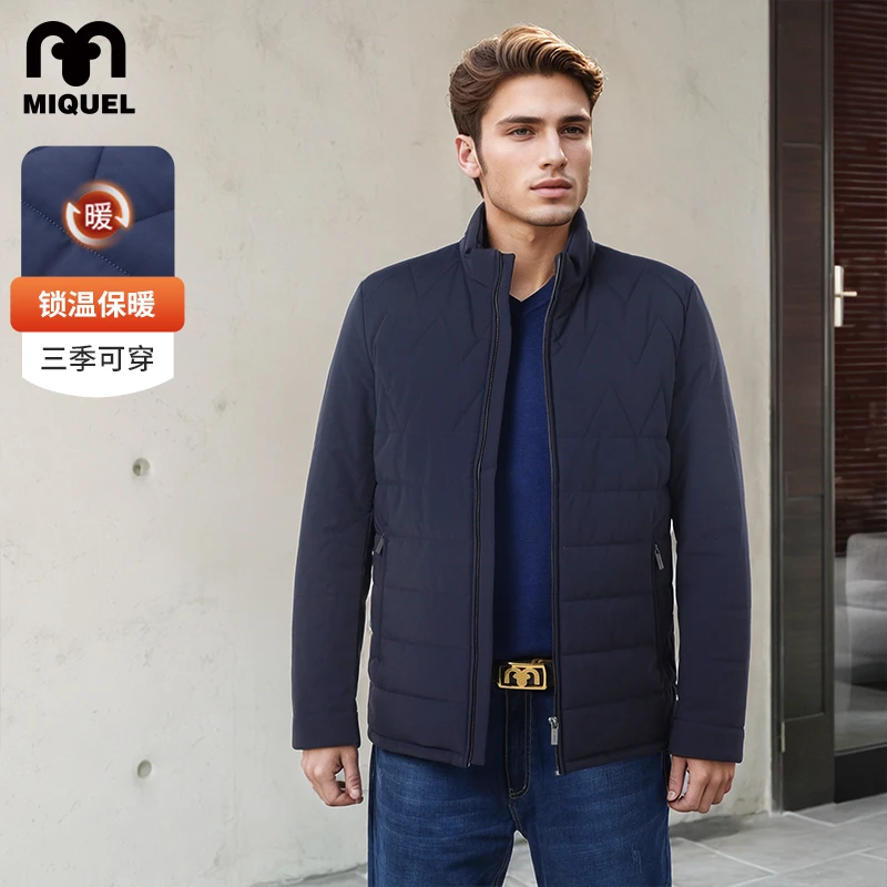 米盖尔立领商务休闲棉服 秋冬恒温保暖御寒锁温防风耐磨时尚百搭