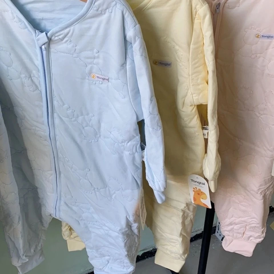 TT春秋冬新款婴儿薄棉男女宝宝分腿睡袋儿童拉链睡觉防踢被