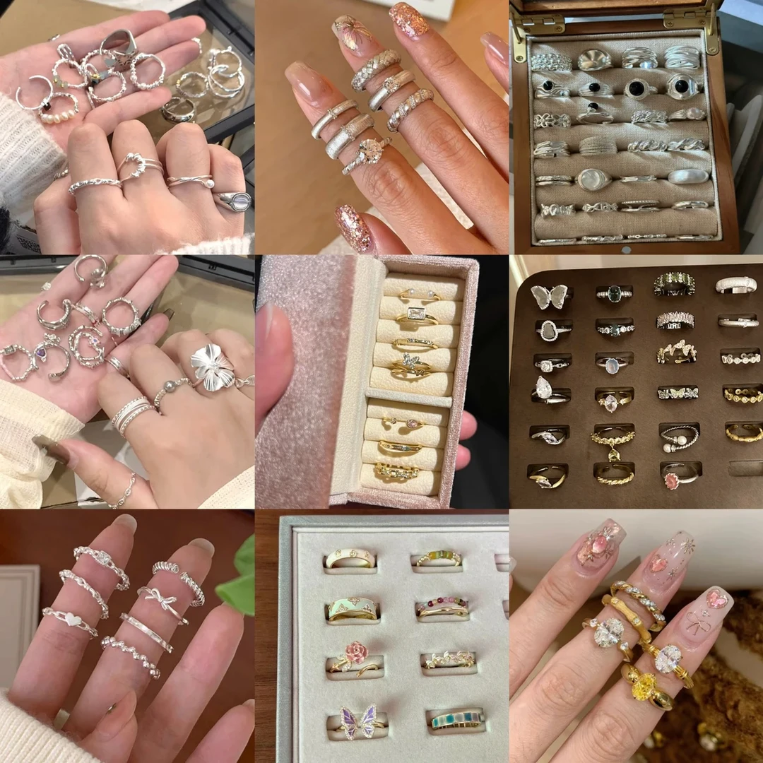 铜合金戒指 饰品推推乐 下单开启游戏推中什么款式带走什么款式