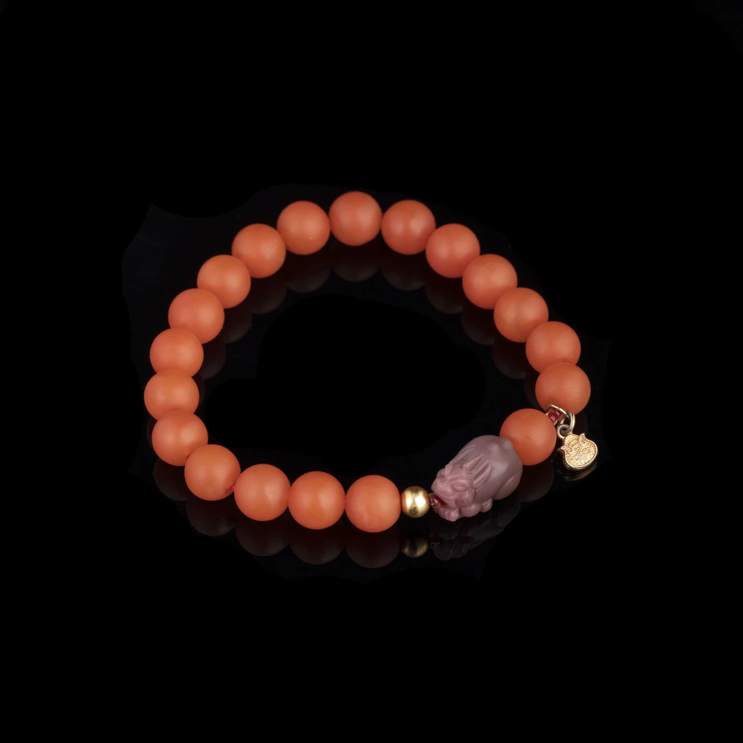 员格格【孤品】保山南红手串/盐源貔貅/AGG11376（多样性发）