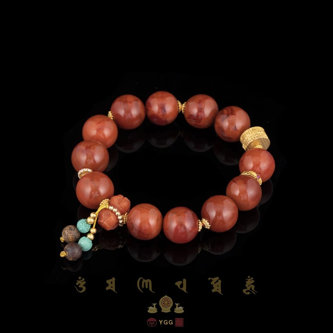 K员格格LRTT11/典藏点位火焰纹南红手串（多样性发）