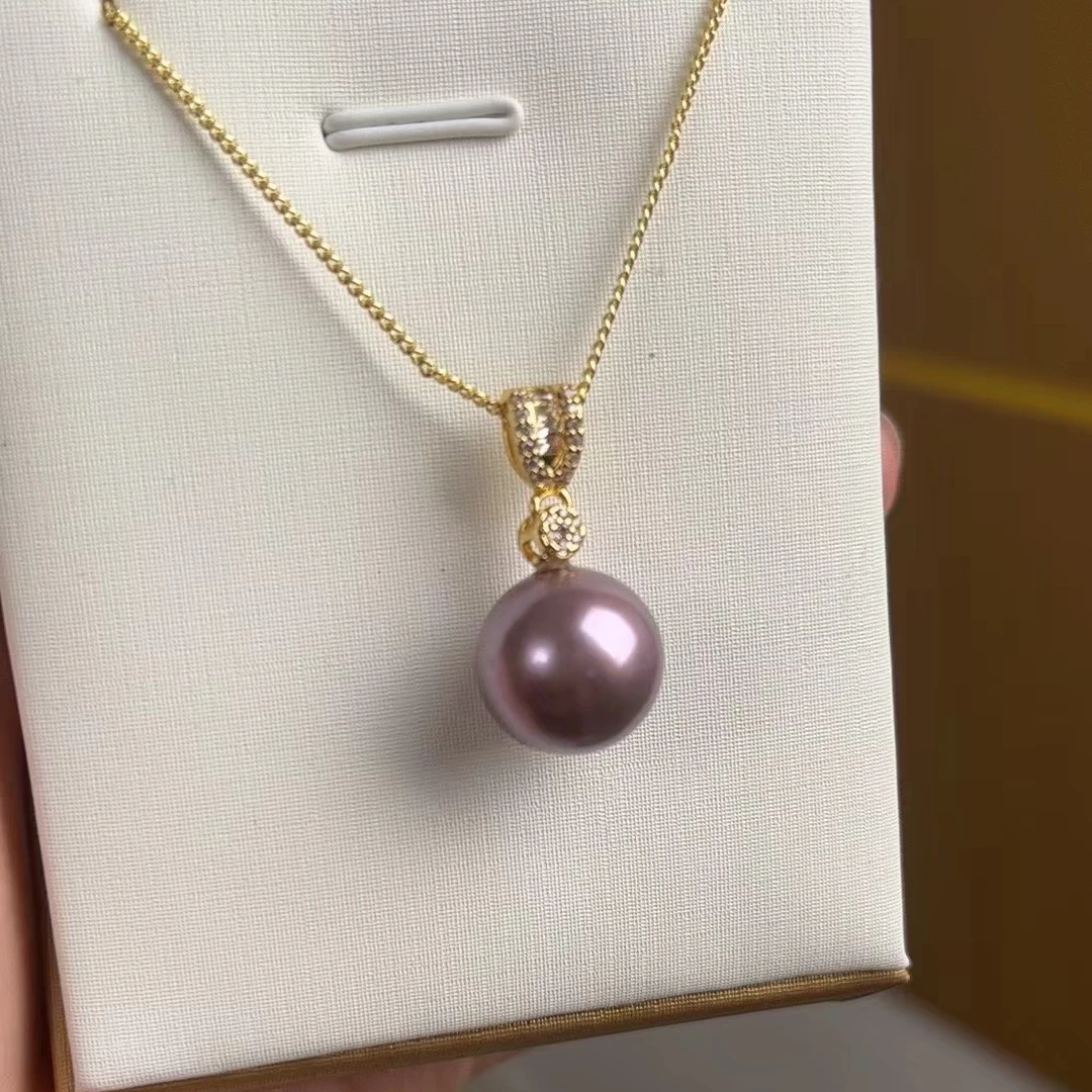 一字款近14mm紫色吊坠经典款百搭