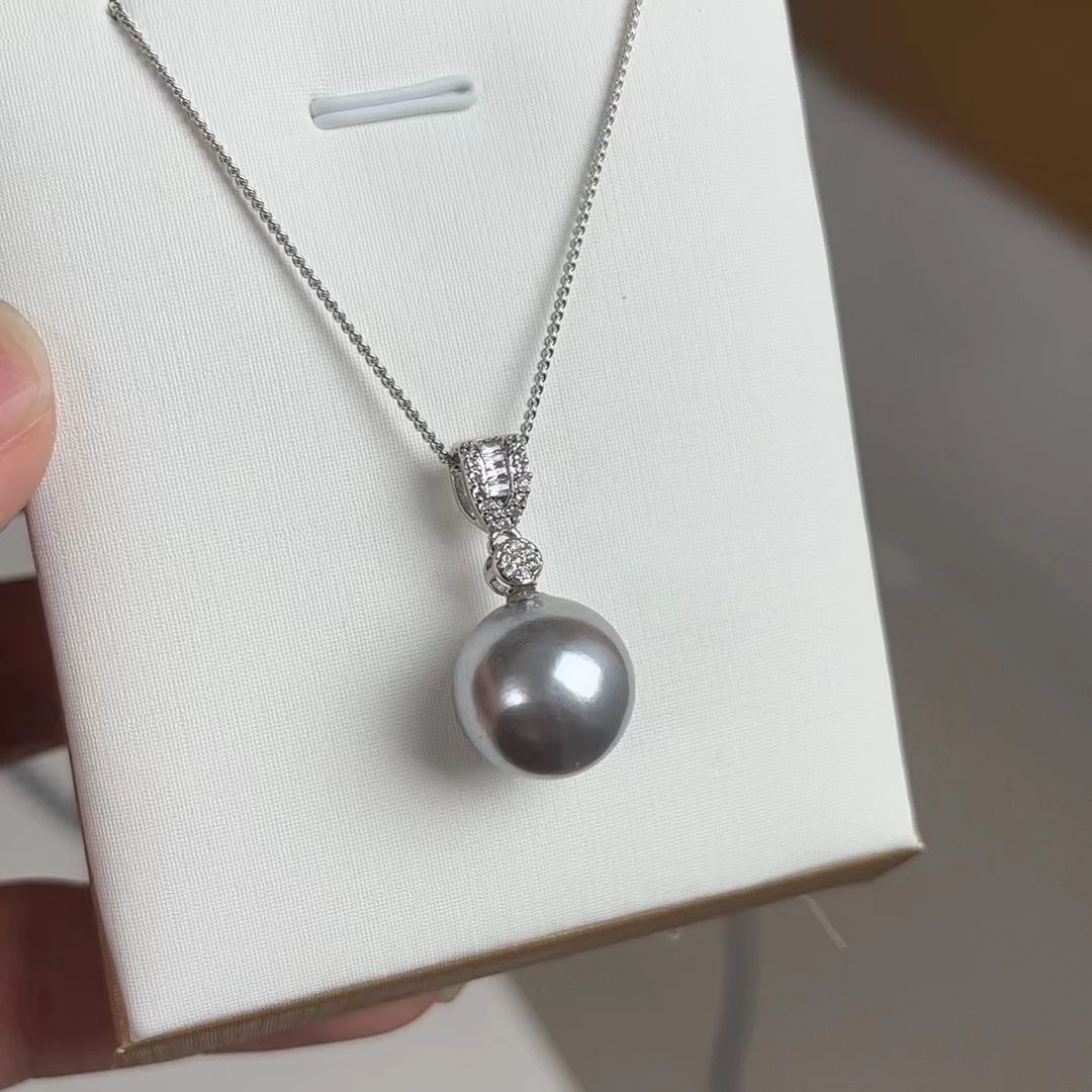 一字款14mm金灰色吊坠经典款百搭