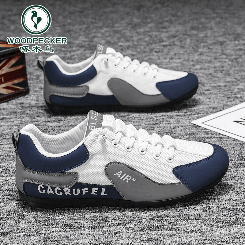 啄木鸟官方正品鞋子男款夏季一脚蹬懒人鞋男士爆款网面休闲阿甘鞋