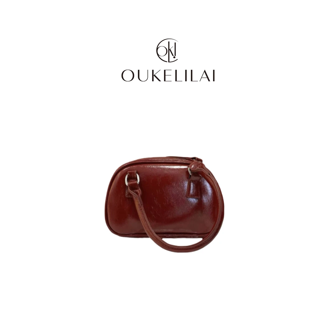 2450   艾米--【保龄球】高级复古百搭斜跨包手提包