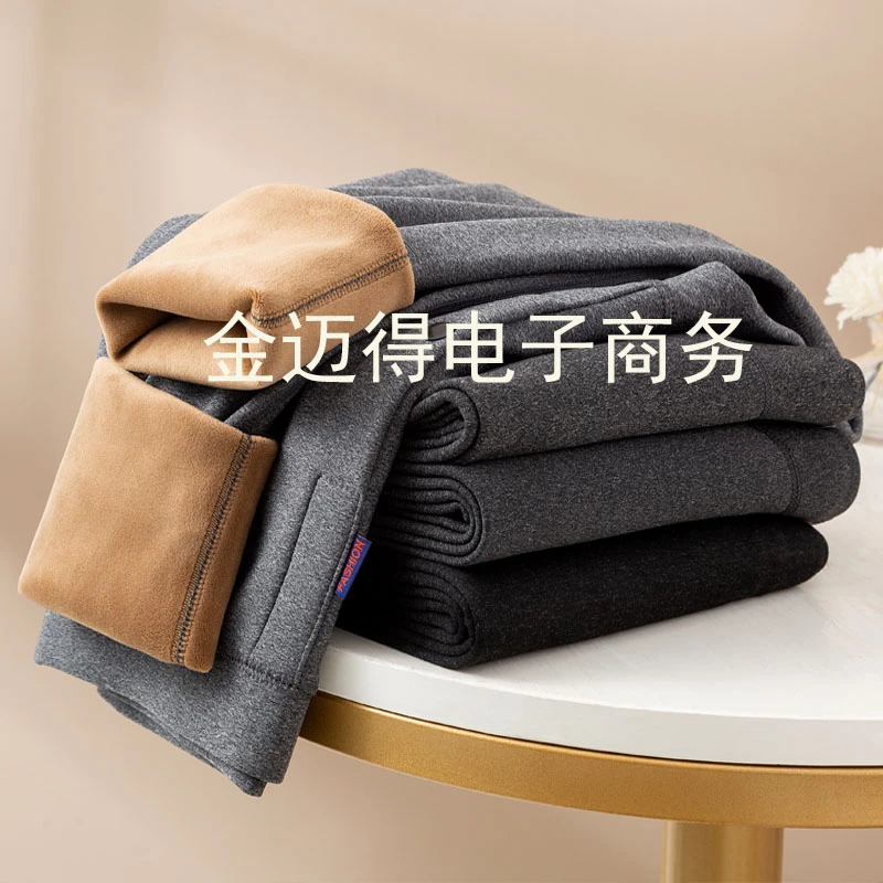 LAOYECHE/老爷车保暖裤加绒薄款打底裤必备修身弹力内衣秋裤舒适