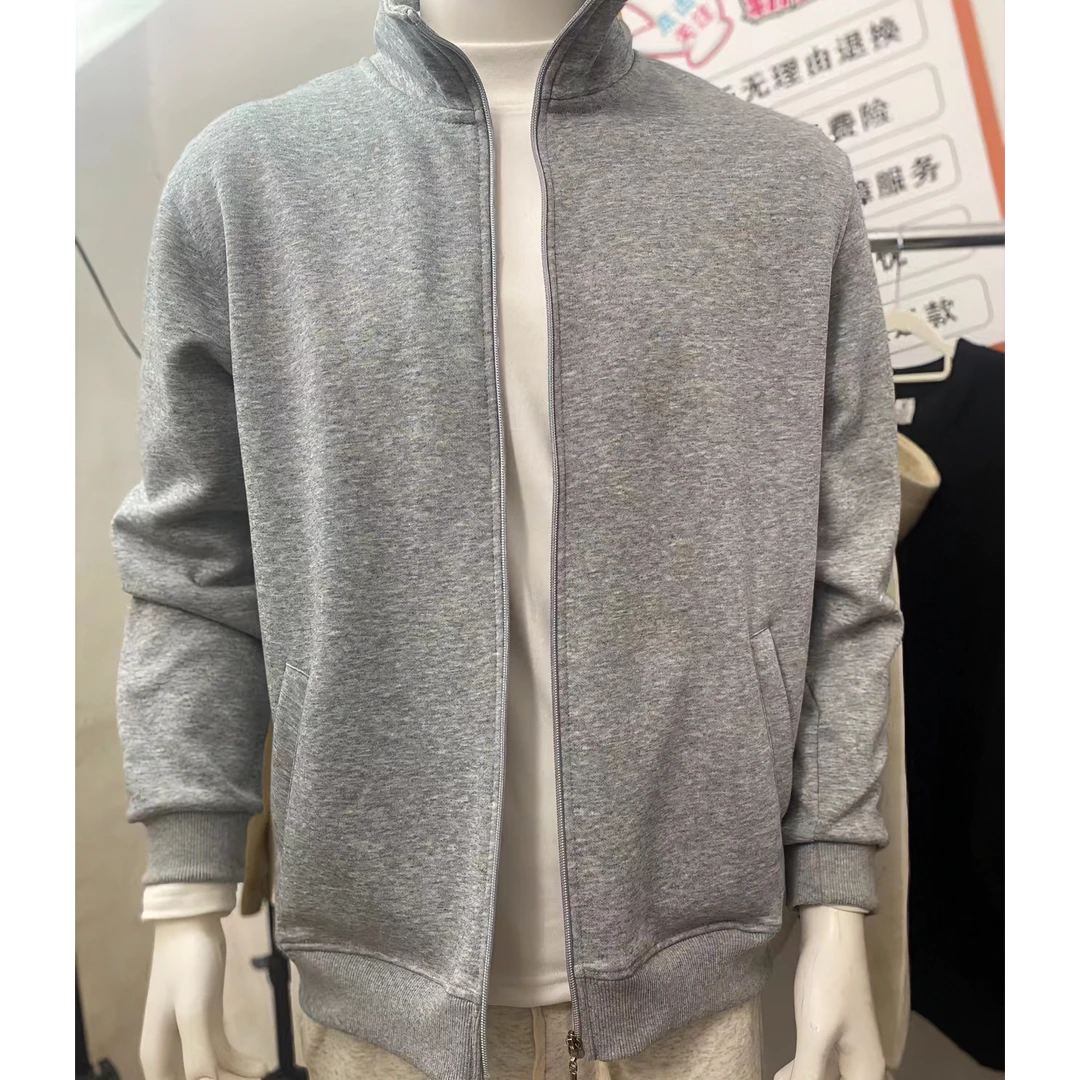 秋冬立领百搭卫衣宽松休闲开衫外套男士立领上衣潮