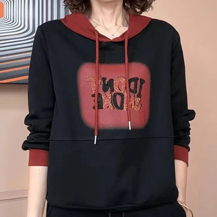 秋季连帽卫衣女长袖设计感新款宽松减龄休闲显瘦遮肉上衣小衫