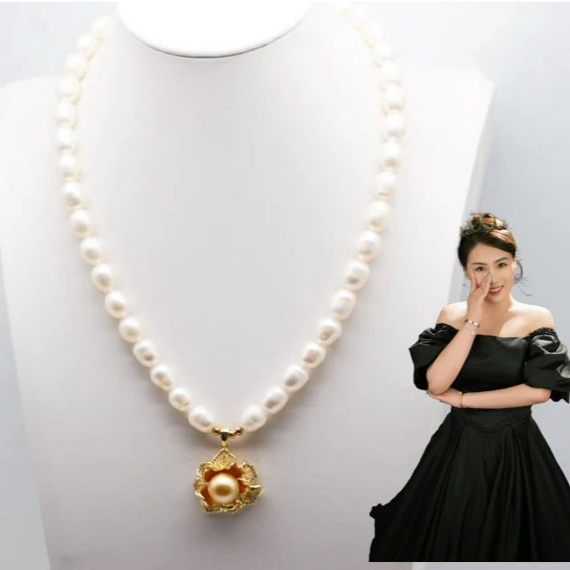 合金项链 【二丫头】花开富贵气质轻奢白色项链