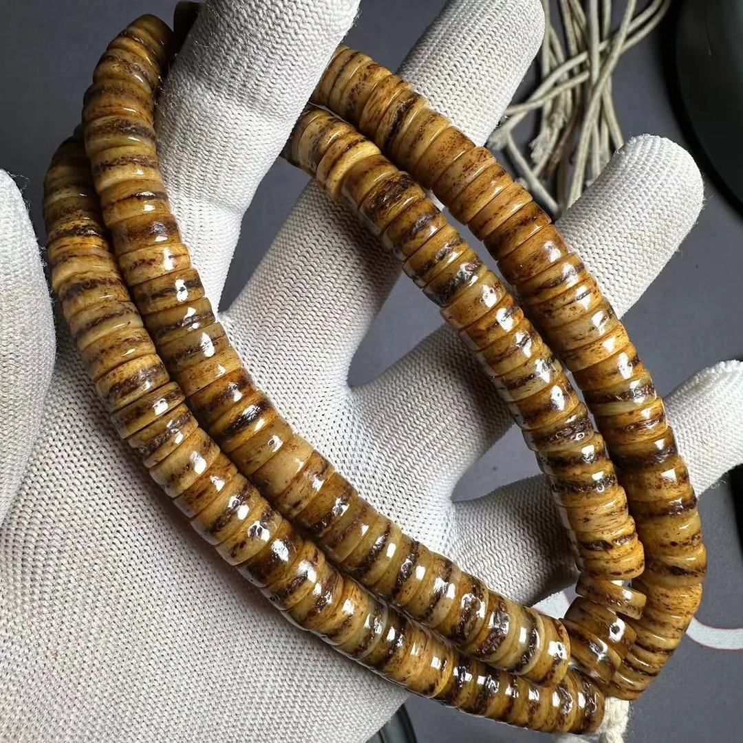 非金属锦纶手链 雪山牦牛老嘎高密度长串随形切民族风复古藏式