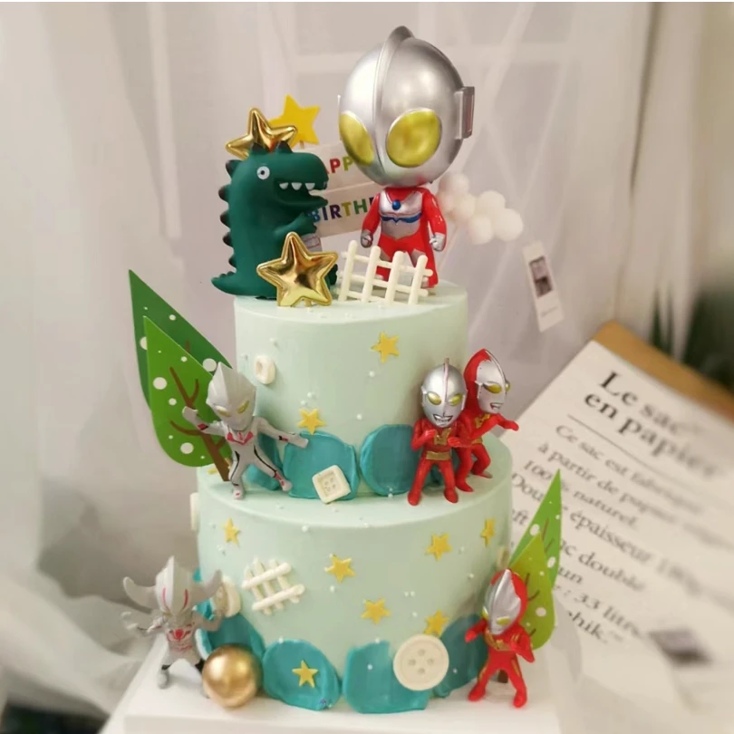 【奥特曼光之守护】6+4英寸起·双层网红生日蛋糕新鲜制作同城外卖