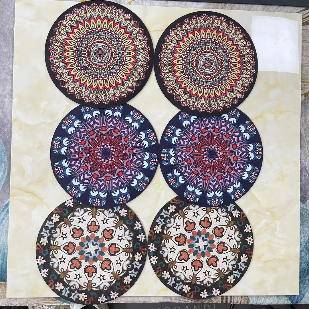 直径六个圆垫防滑吸水垫吸水防滑垫家用家居网红防烫蓝色圆形陶瓷