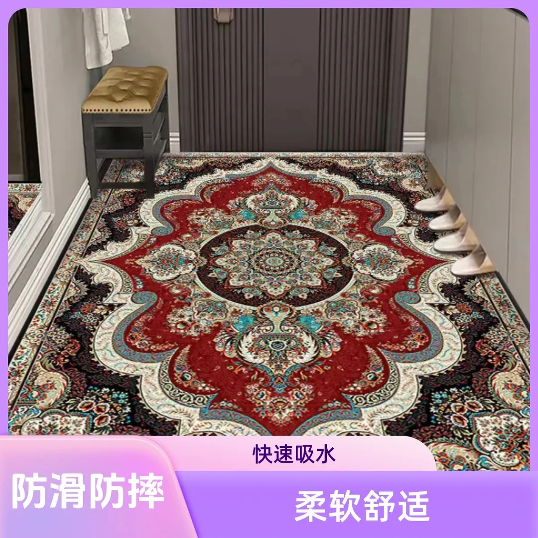 A硅藻泥地垫轻奢脚垫玄关吸水裁剪欧式门厅