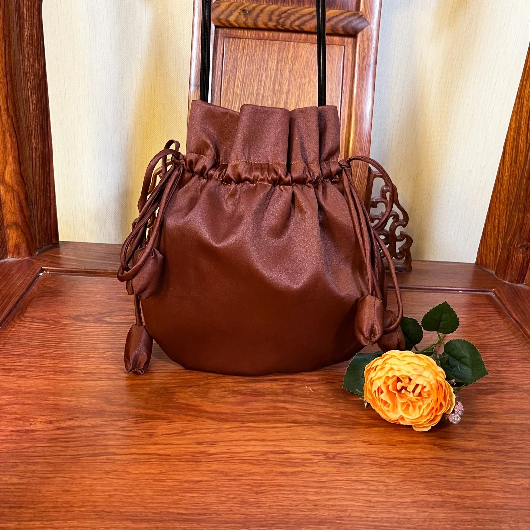 100%桑蚕丝红云纱手机包女真丝香云纱单肩包新款手提小包零钱包