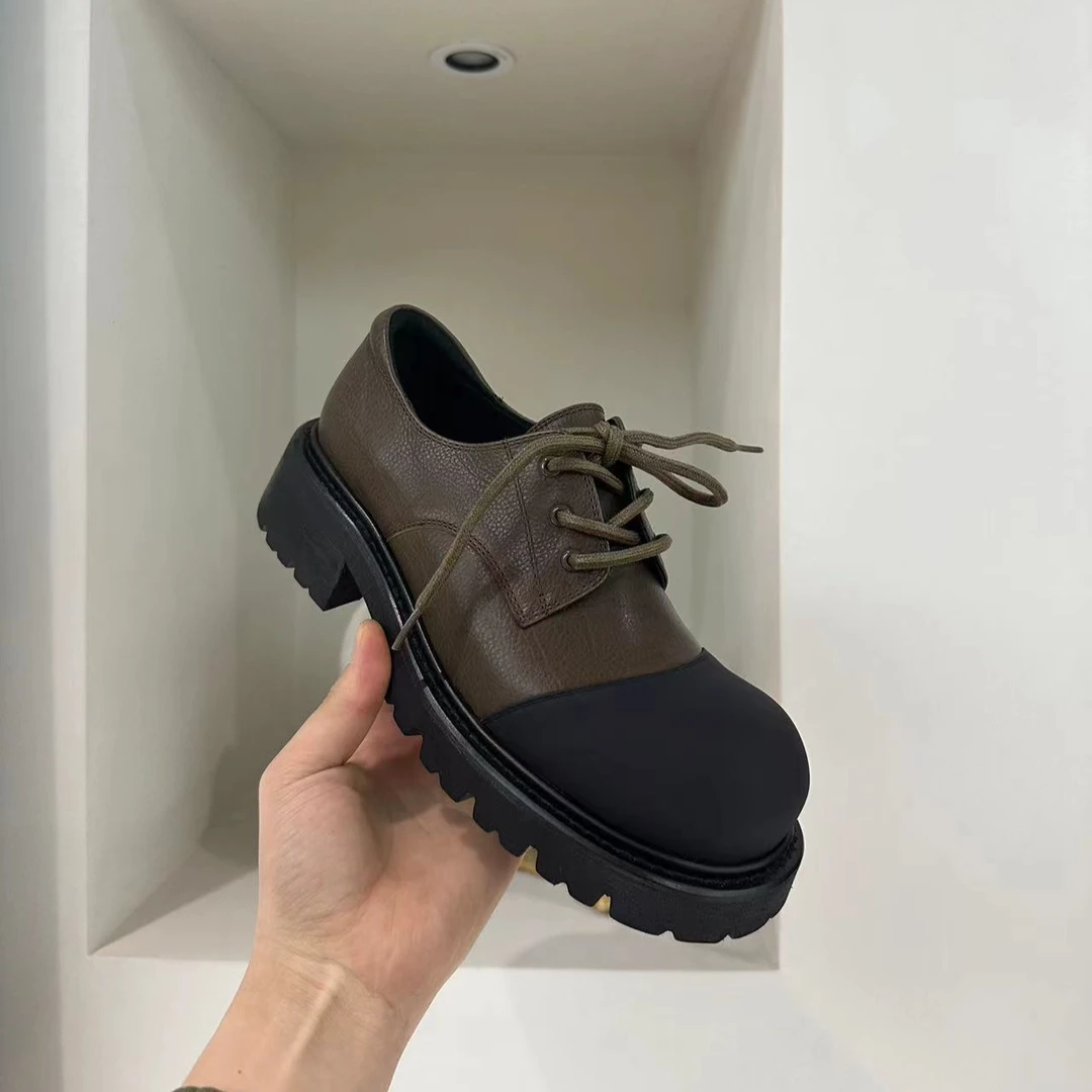 KAKA NUOYA  6108  时尚百搭英伦风圆头乐福鞋