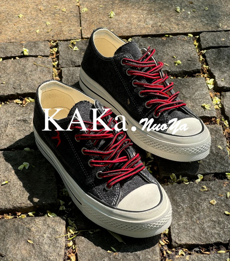 KAKA NUOYA 卡卡诺亚  1809  时尚休闲水洗小燕子帆布鞋