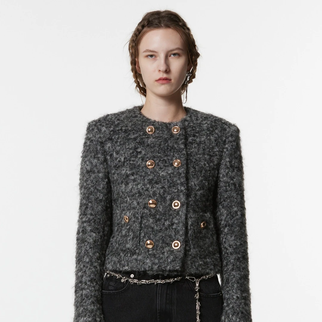 VERA SERIASE简约高级香风外套 2H3C1WT451灰