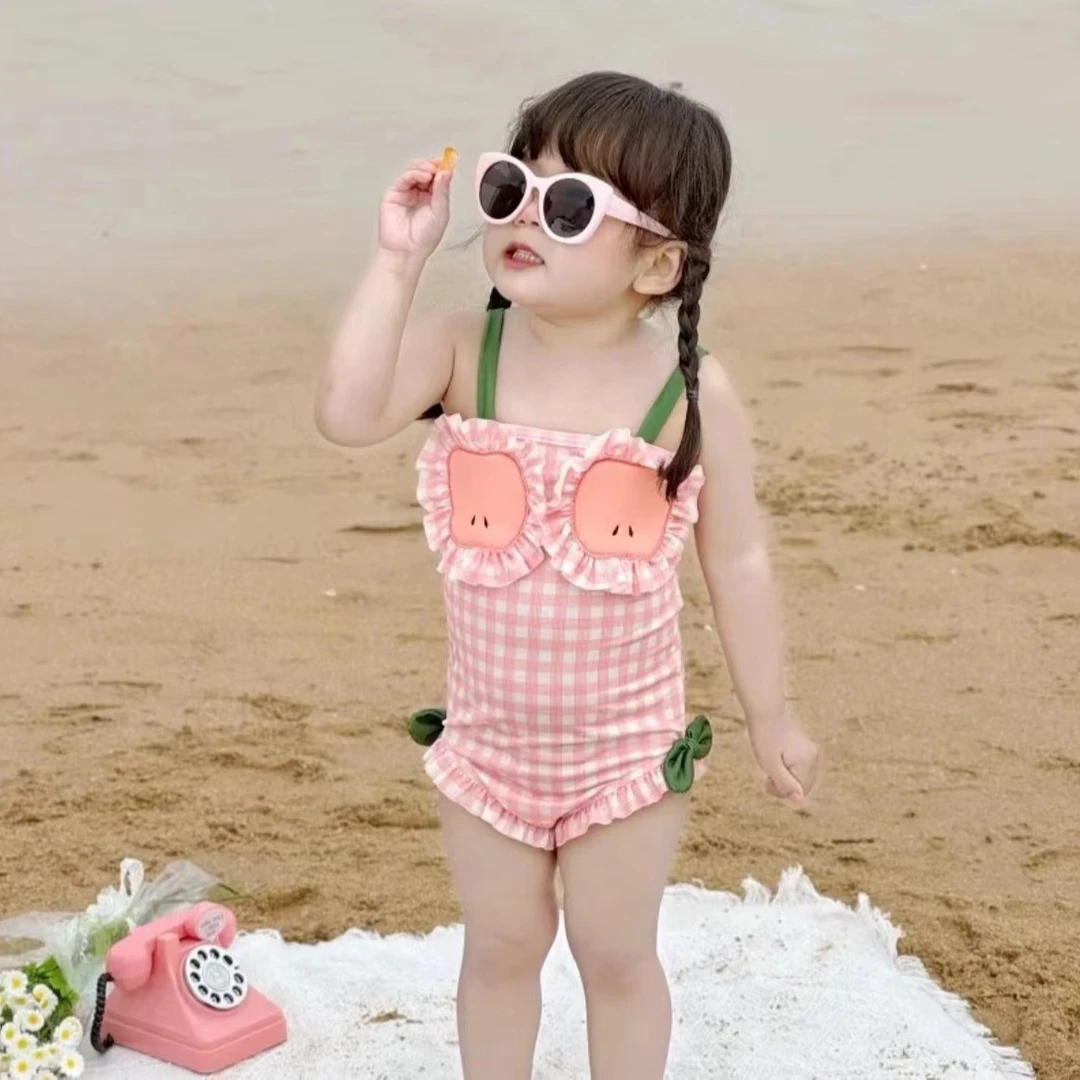 儿童泳衣公主婴儿夏季连体游泳ins韩版洋气时尚泳衣(NO退NO换）