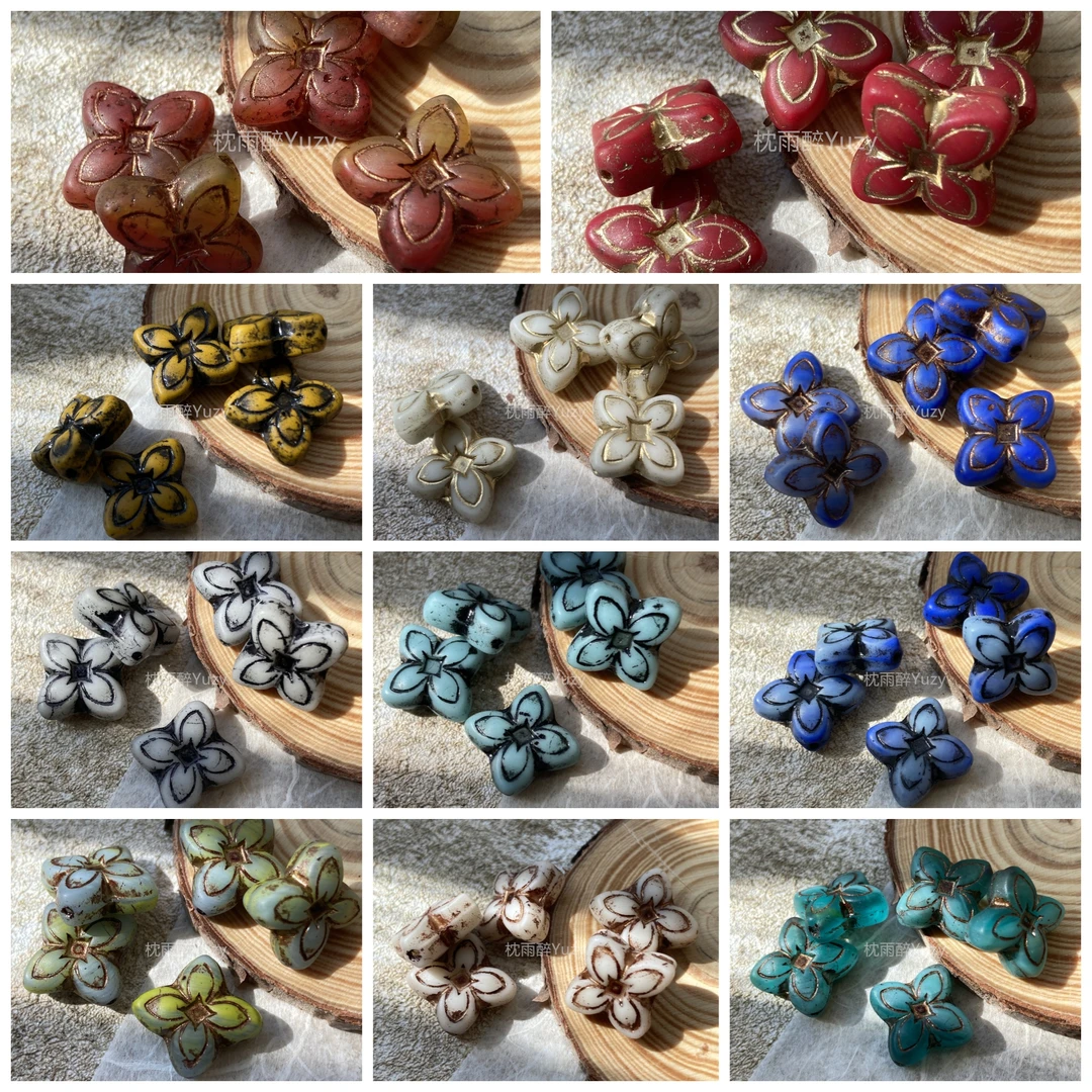 【D】进口捷克珠-水滴/郁金香白菜  3单包邮