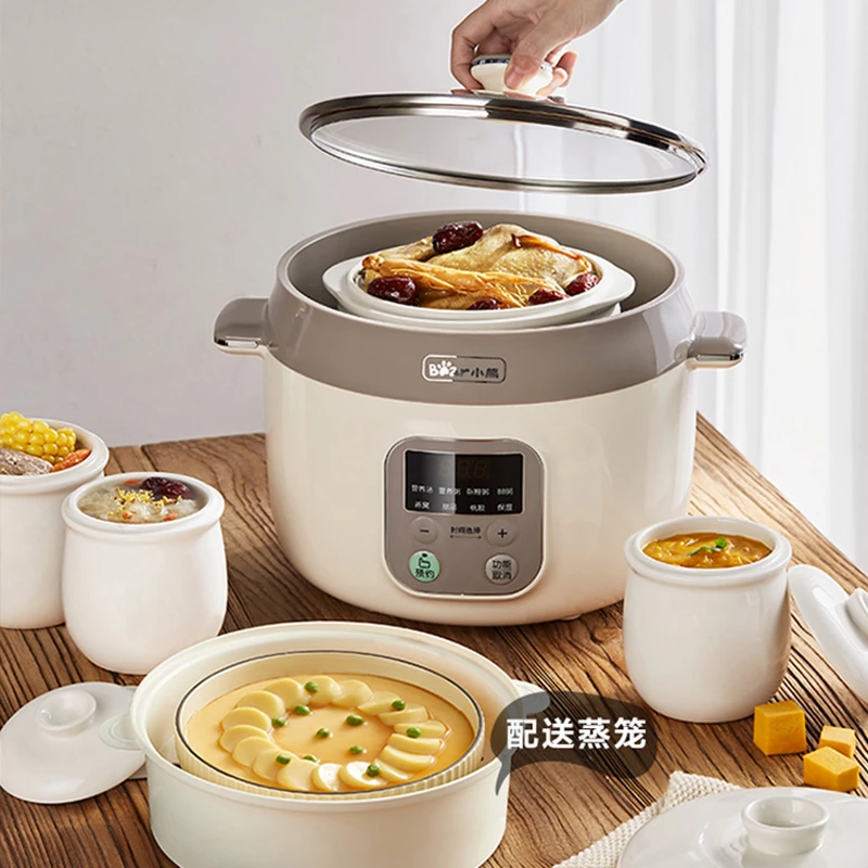 小熊陶瓷电炖锅隔水炖锅煲汤锅燕窝炖盅炖汤锅保温全自动煮粥锅