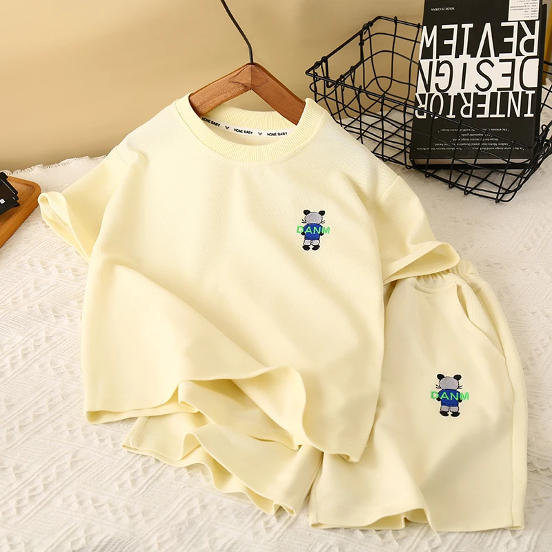 夏装新款男童背心套装小童洋气宝宝霸气夏天男孩儿童夏季两件套