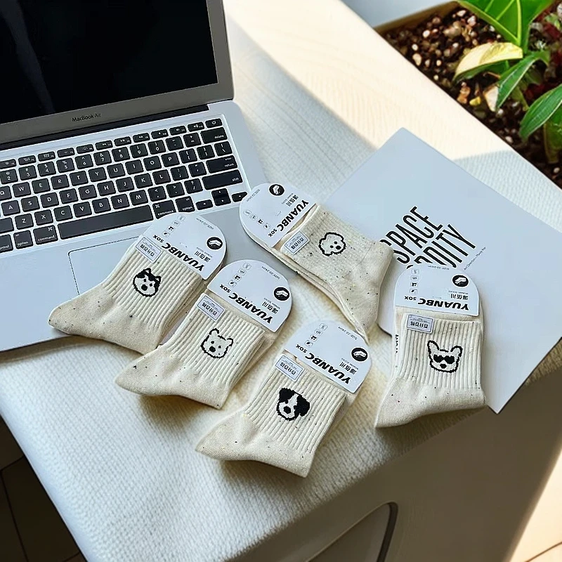 源百川女款中筒袜四季时尚棉袜性价比高女学院风袜网红袜