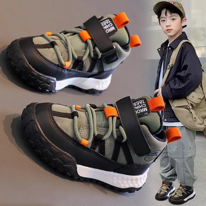 小黄鸭男童鞋子春秋2024新款加绒儿童二棉鞋高帮运动鞋板鞋老爹鞋