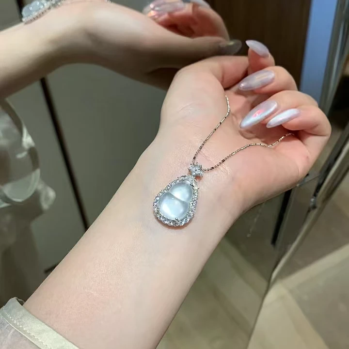 【水沫子银镶封底大葫芦】松柏珠宝 多样性发货一个 送银链