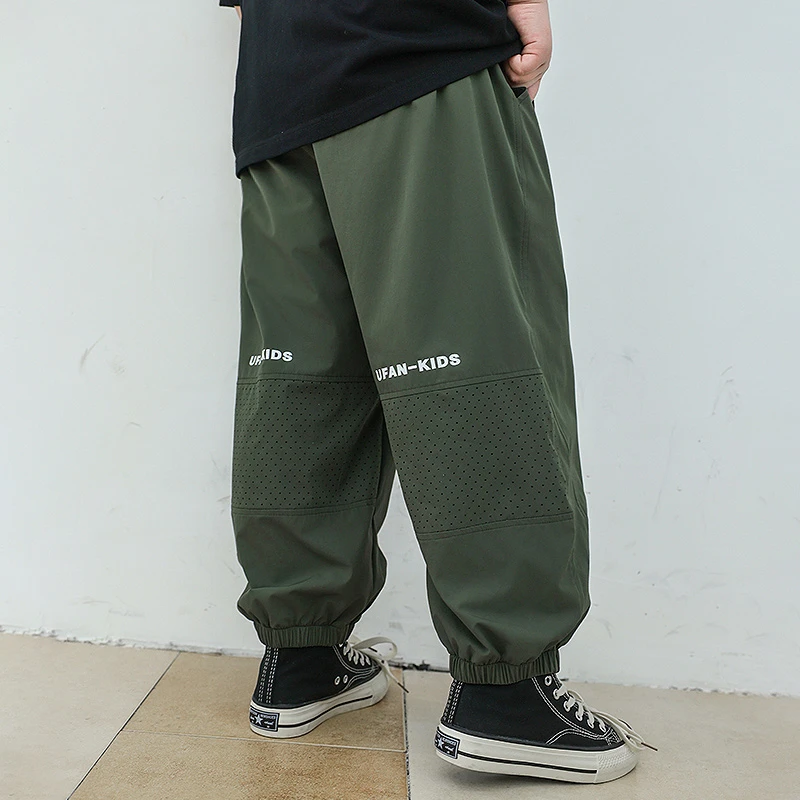 【胖童】加肥加大速干夏款9分裤中大童弹力透气薄款中性款F2KZ1737