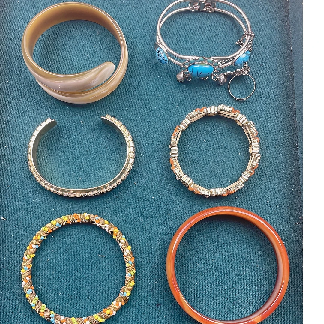 铜合金珐琅手镯 手镯手工气质时尚百搭欧美简约圈圈素款小众素圈