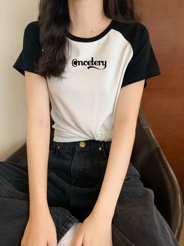 6【蜜宝 Polo衫，套装】国潮T恤人物街头风宽松型潮流T恤短袖大码