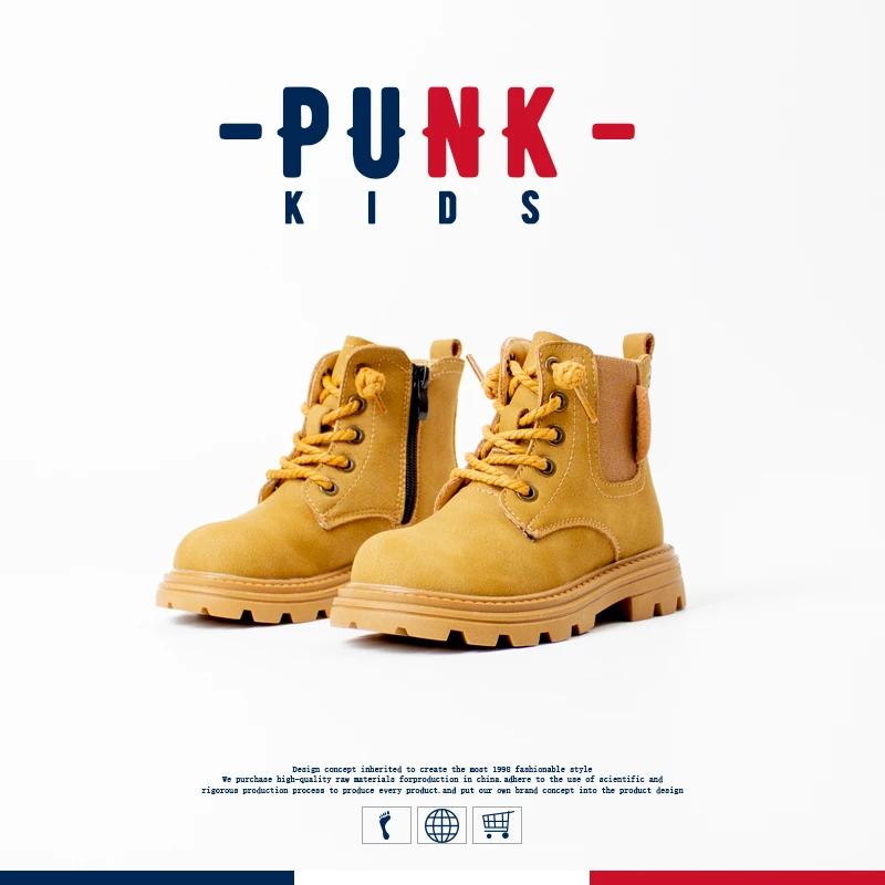 男童马丁靴2025年秋冬新款大棉儿童二棉鞋加绒宝宝靴子英伦风短靴