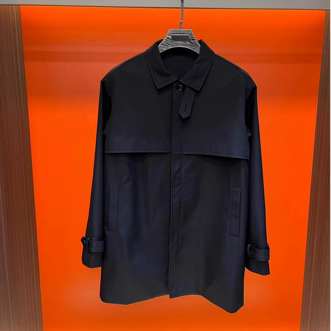 2025年新款上新老钱风秋冬款风衣休闲简约百搭短款男款