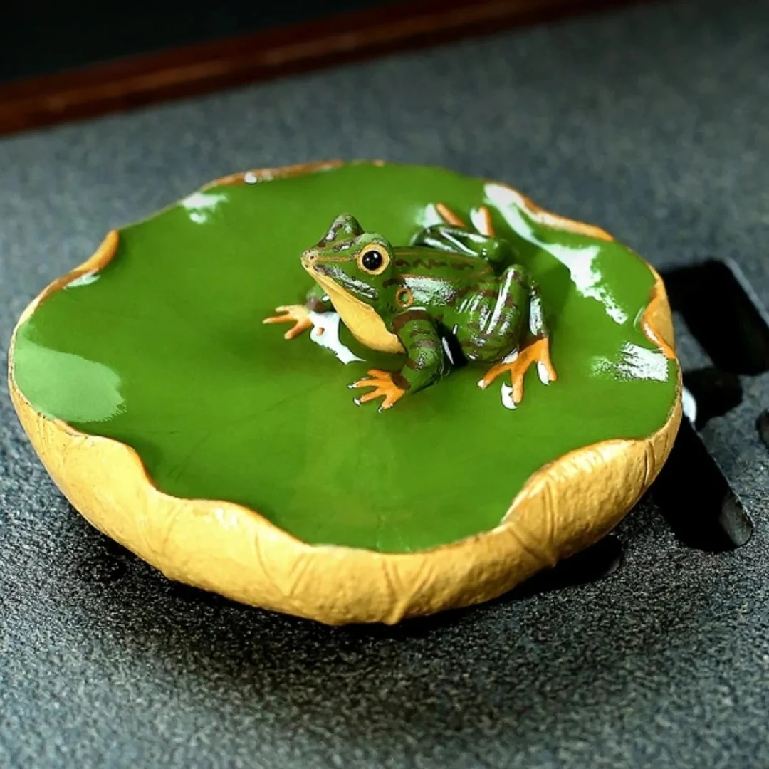 精品紫砂茶宠喷水青蛙摆件可养茶桌个性创意茶台茶艺茶玩茶盘