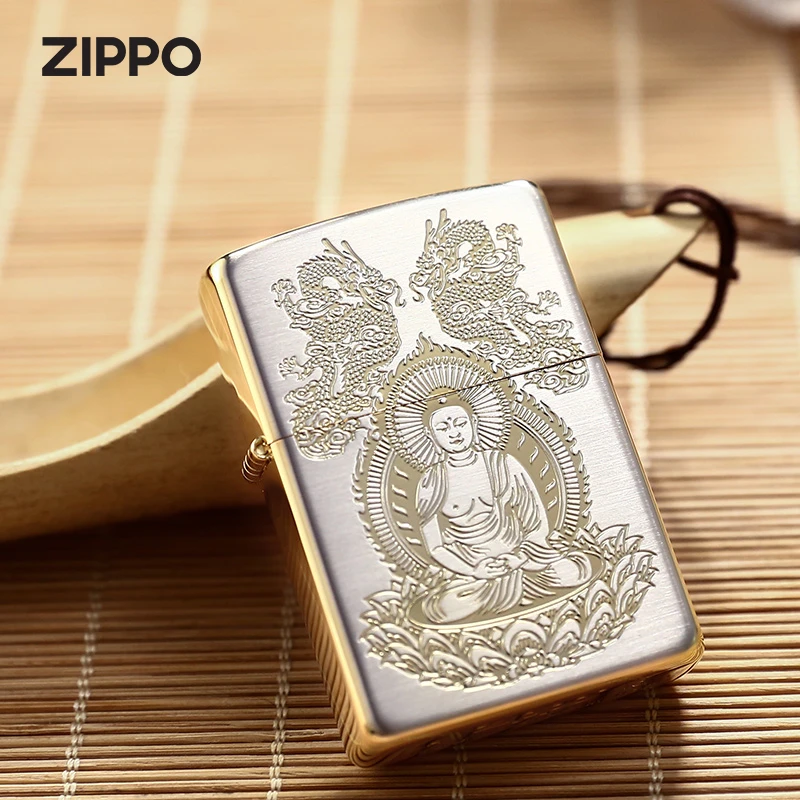 【信仰-白金】 ZIPPO拉丝工艺防风打火机男生走心实用礼物