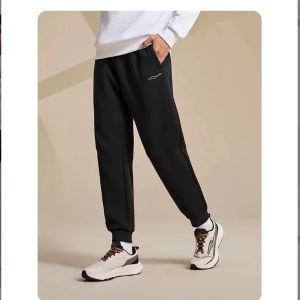 鸿星尔克运动裤针织卫裤-51223002006-qw-dy