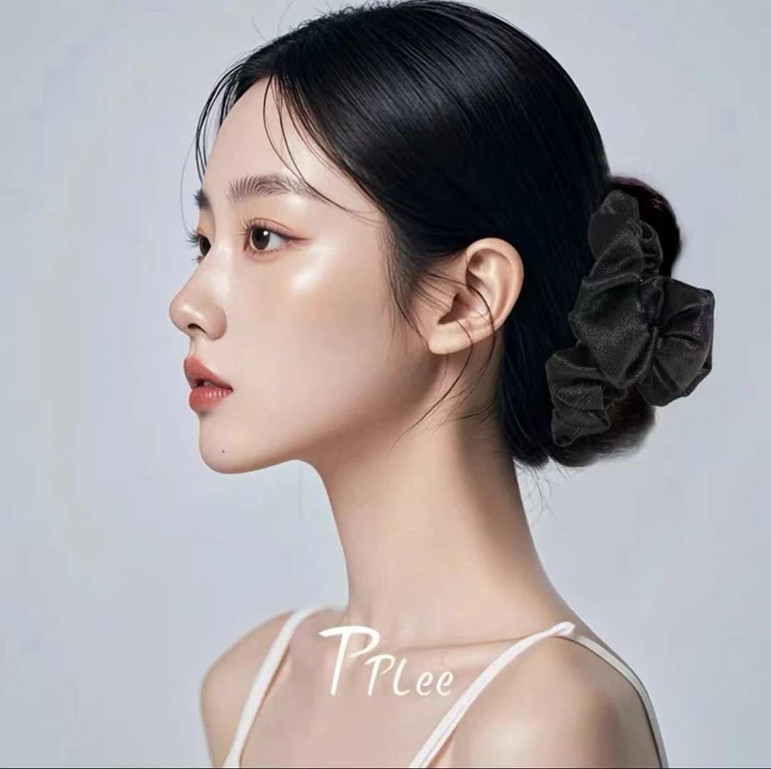 法式闪光褶皱小抓夹气质网红发夹女国潮时尚头饰简约鲨鱼夹cJh