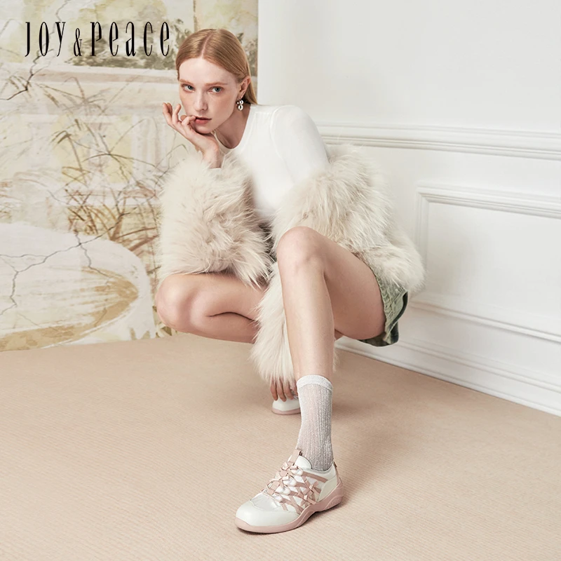 董洁同款真美诗飞奔向你秋季新款运动鞋休闲鞋女YZM08CM4A