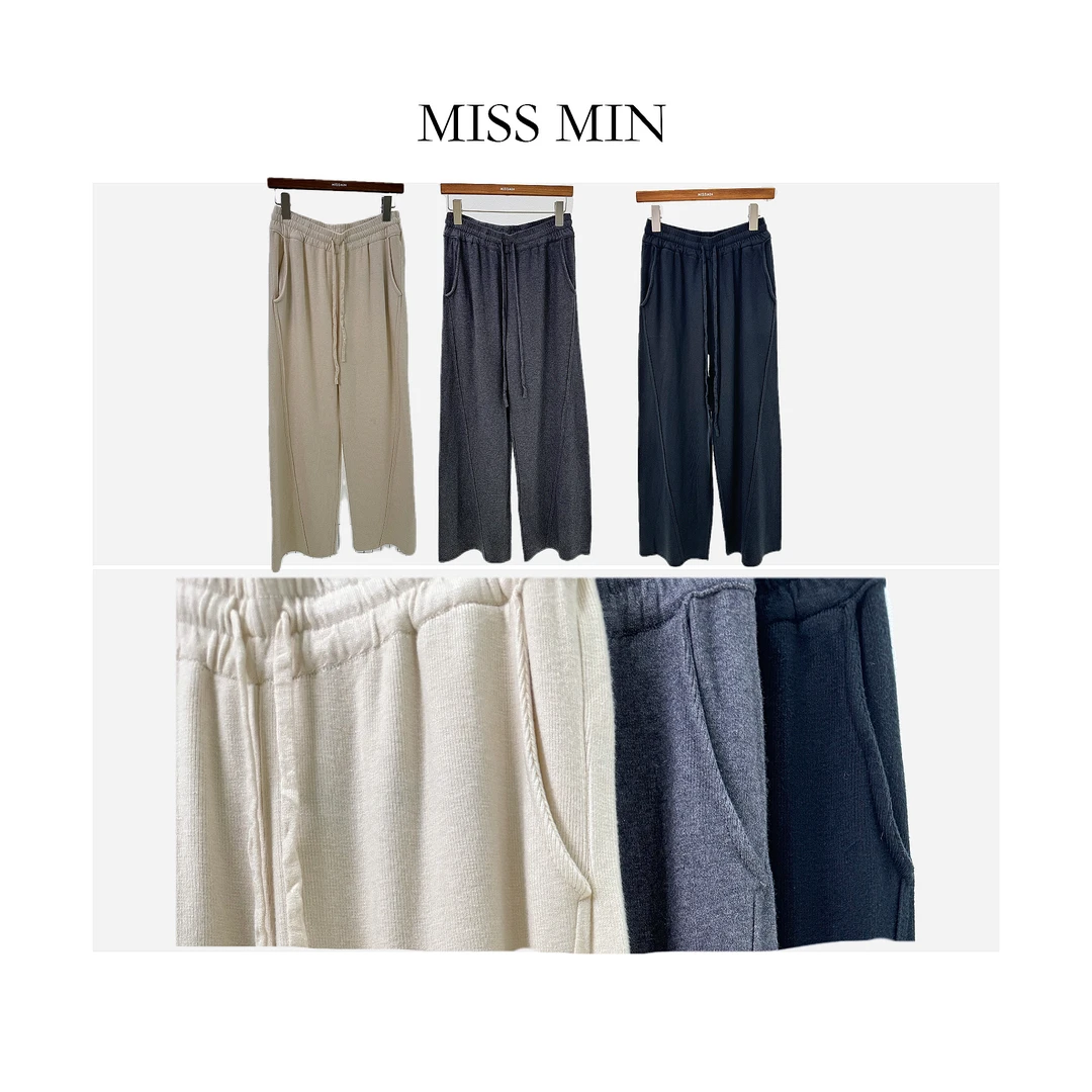 MISS MIN  66057 实香蕉裤休闲宽松显瘦运动镰刀阔腿裤直筒宽松