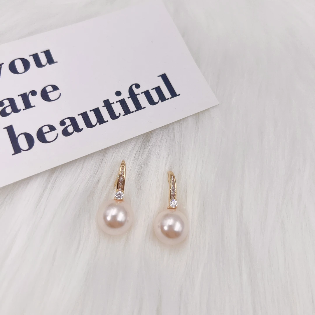 铜合金仿珍珠耳饰 【MISS·心】140时尚锆石高跟鞋