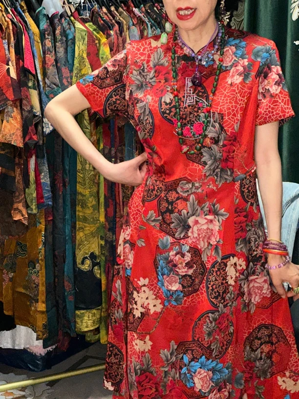 【朱帝新品】春夏新款花萝香云飘逸美裙
