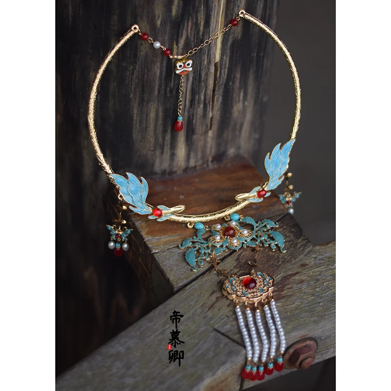 古风汉服中式项圈马面唐风配饰明制华丽璎珞流苏璎珞