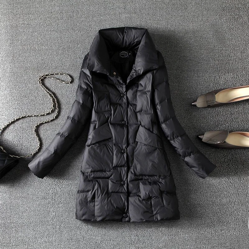 雅鹿羽绒服羽绒棉衣女修身中长款冬装2024新款韩版高档气质显瘦保