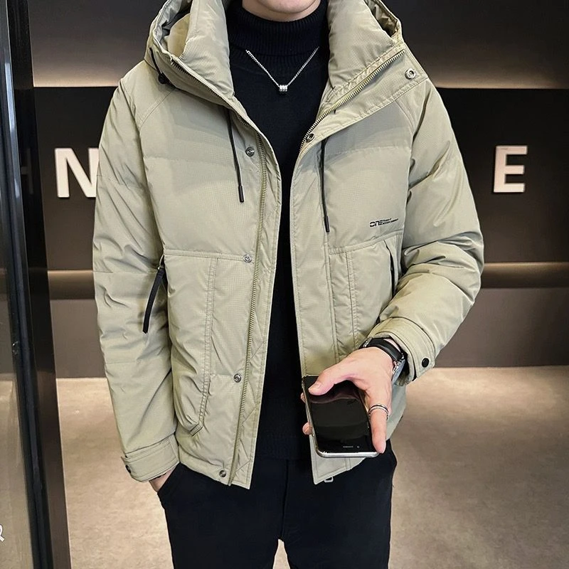 雅鹿羽绒服羽绒服男士2024短款潮流冬季新款加厚保暖休闲潮流连帽